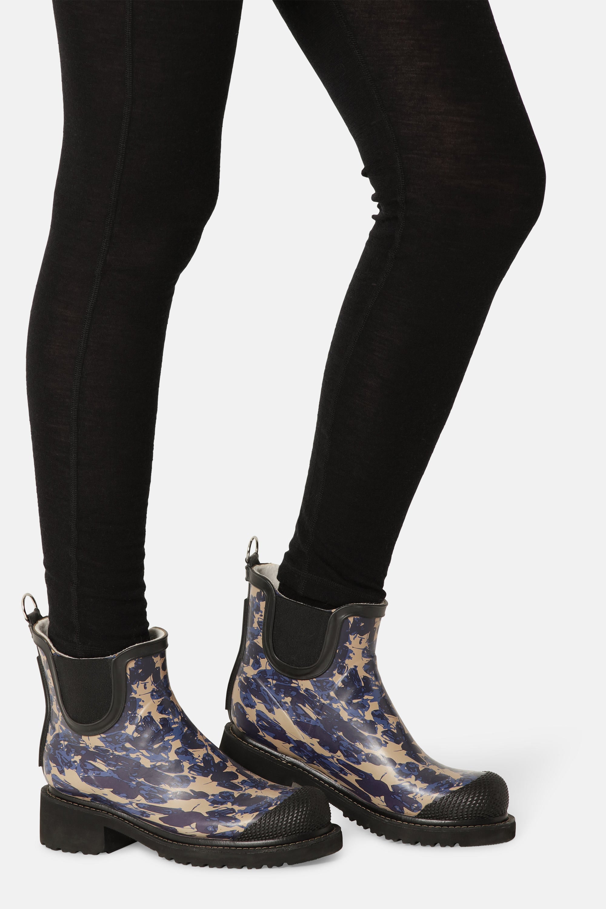 Short Rubber Boot - Beige Butterfly
